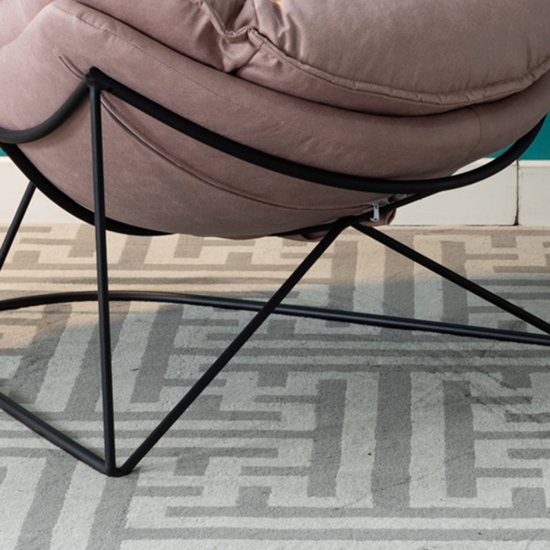 Faux Leather Armless Lounge Chair 34.25" L x 37.40" W x 34.64" H Cushion Back Chair