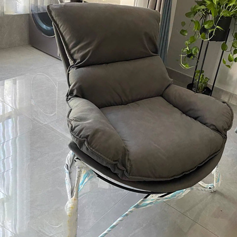 Faux Leather Armless Lounge Chair 34.25" L x 37.40" W x 34.64" H Cushion Back Chair