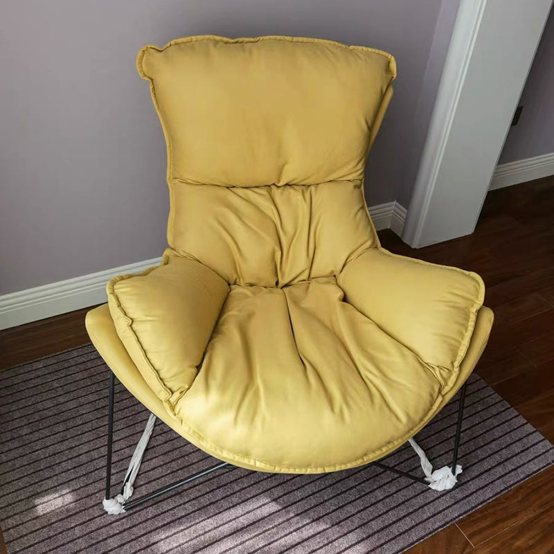 Faux Leather Armless Lounge Chair 34.25" L x 37.40" W x 34.64" H Cushion Back Chair