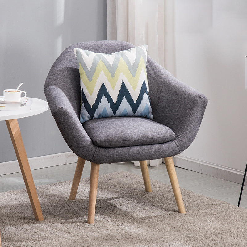 Linen Accent Armchair 29.13" L x 26.77" W x 21.25" H Flared Arms Arms Chair