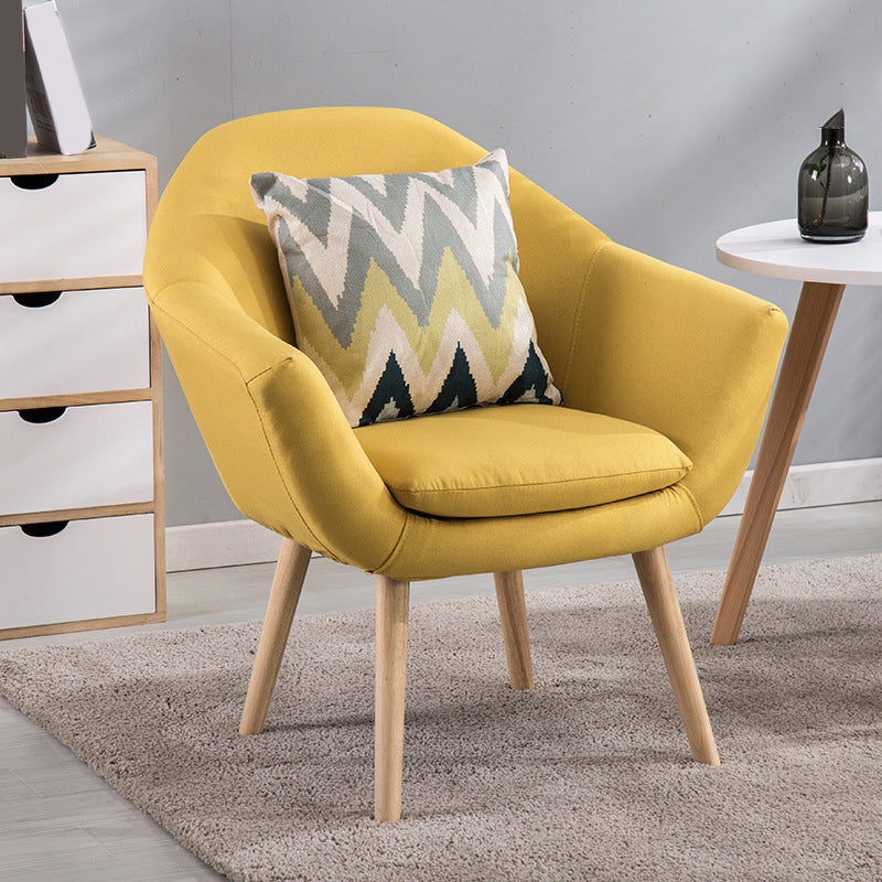 Linen Accent Armchair 29.13" L x 26.77" W x 21.25" H Flared Arms Arms Chair