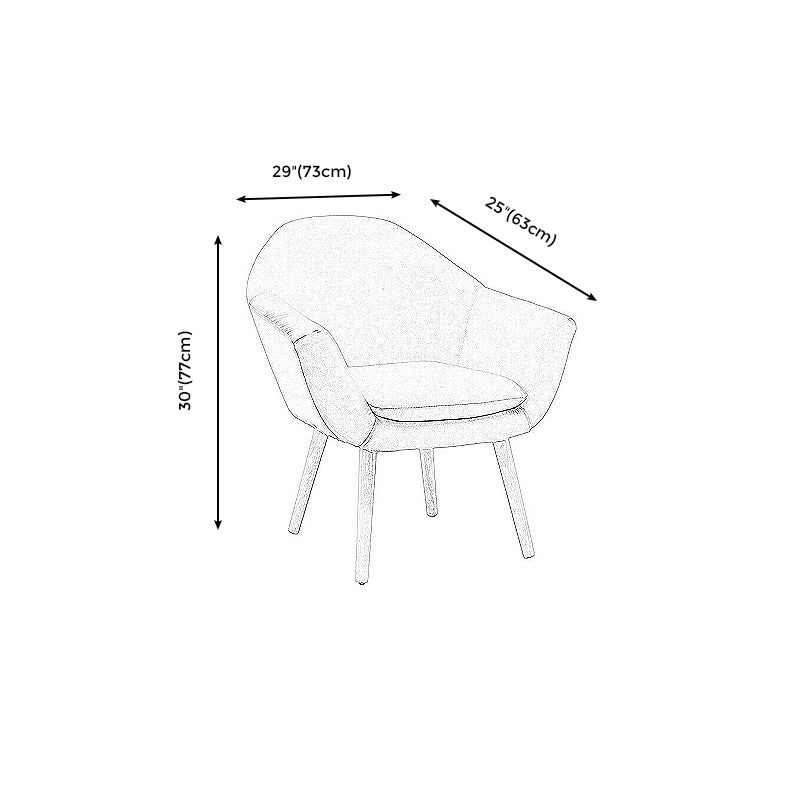 Linen Accent Armchair 29.13" L x 26.77" W x 21.25" H Flared Arms Arms Chair