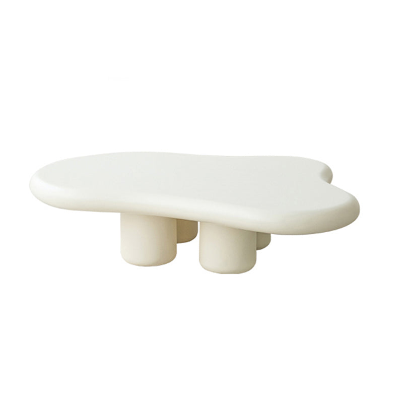4 Legs Cloud Shaped Coffee Table Solid Wood 1 Single Cocktail Table