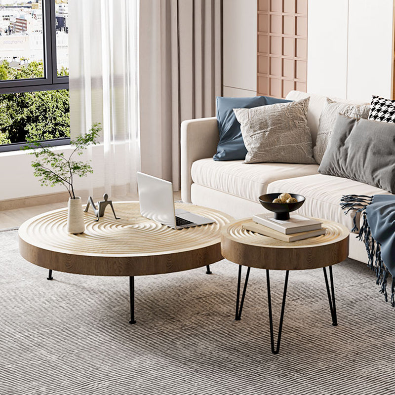 Round Wooden Coffee Table North European 3 Legs Coffee Table