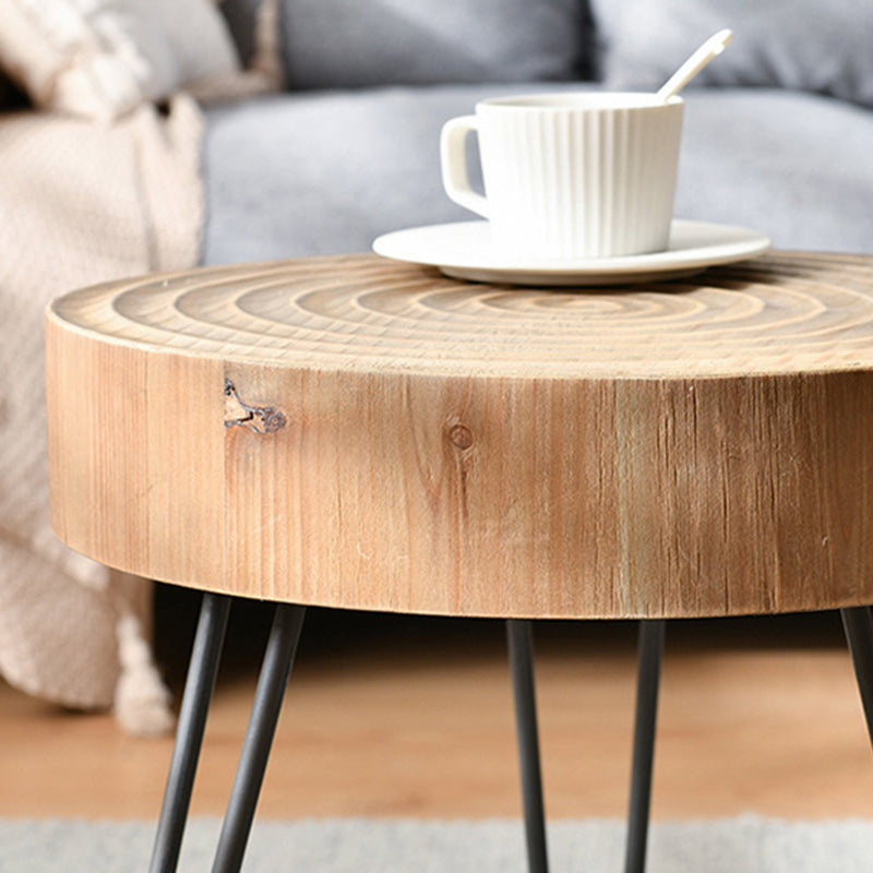 Round Wooden Coffee Table North European 3 Legs Coffee Table