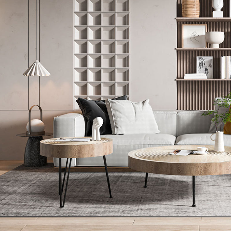 Round Wooden Coffee Table North European 3 Legs Coffee Table