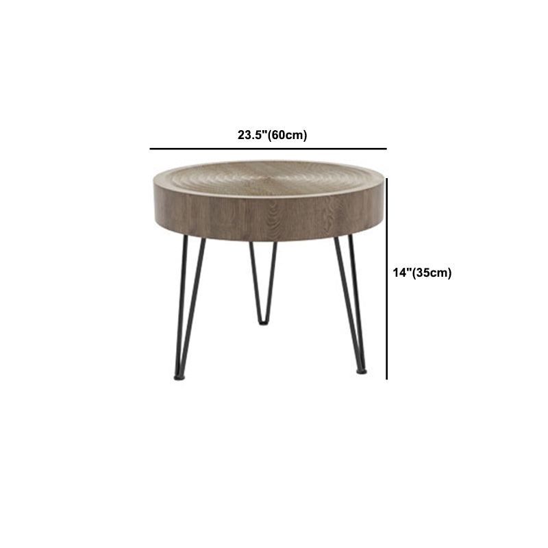 Round Wooden Coffee Table North European 3 Legs Coffee Table