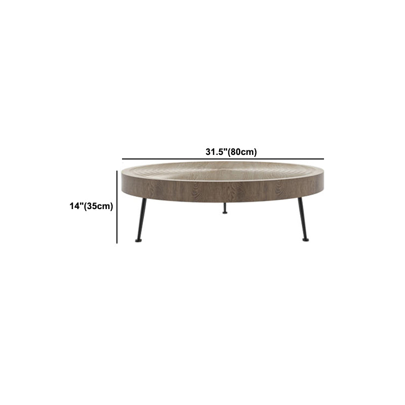 Round Wooden Coffee Table North European 3 Legs Coffee Table