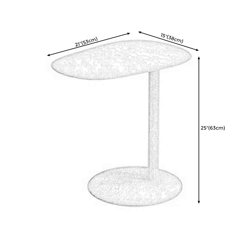 Scandinavian Free-Form Sofa SideTable Metal Pedestal End Table