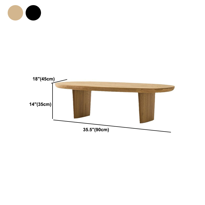 North European Wooden Coffee Table Oval Coffee Table for Living Room