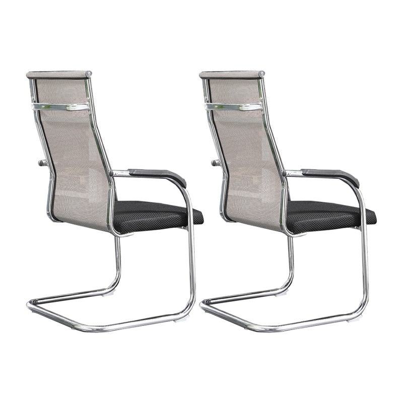 Modern Fixed Arms Office Chair High Back and Mid-Back Home Chair