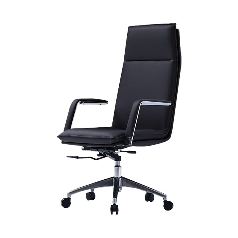 Modern Style Swivel Executive Chair Leather Tilt Mechanism Office Chair
