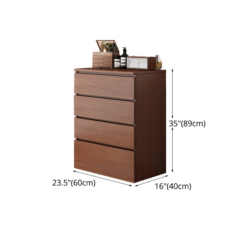 Walnut Storage Chest Modern Bedroom Storage Chest Dresser with 3 / 4 / 5 / 6 Drawers
