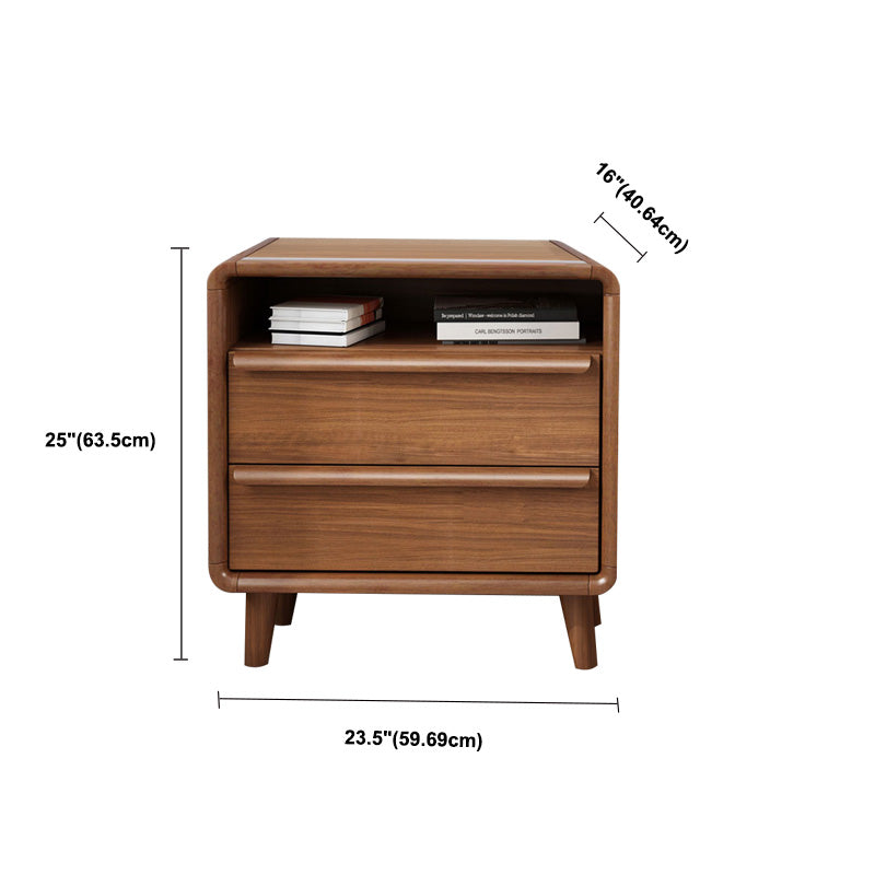 Wooden Brown Storage Chest Modern Style Storage Chest Dresser with Drawers