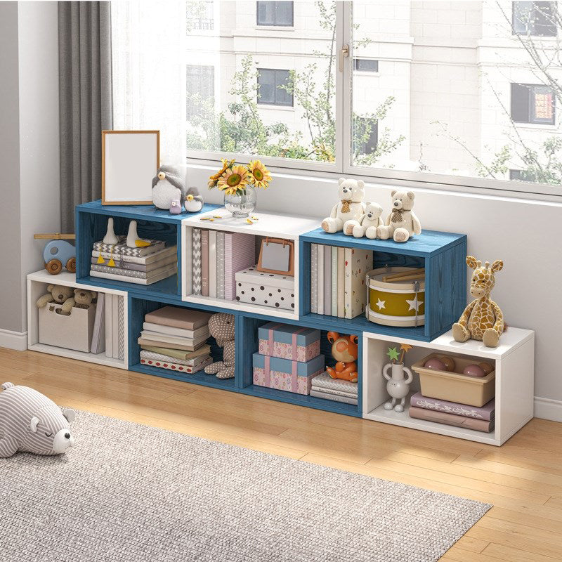 Contemporary Engineer Wood Bookshelf Closed Back Bookcase,18"L x 7"W x 12"H