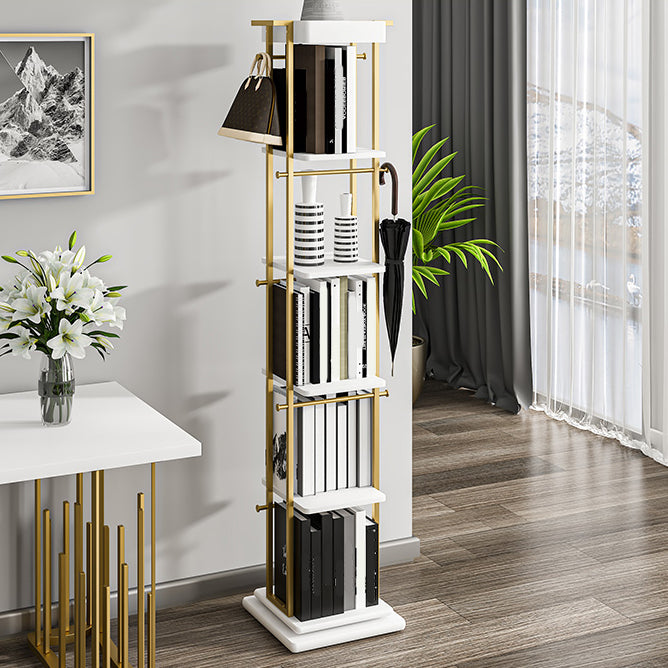Modern Style Metal Bookshelf Open Back Bookcase for Home Office