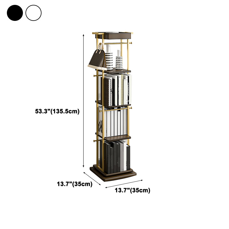 Modern Style Metal Bookshelf Open Back Bookcase for Home Office