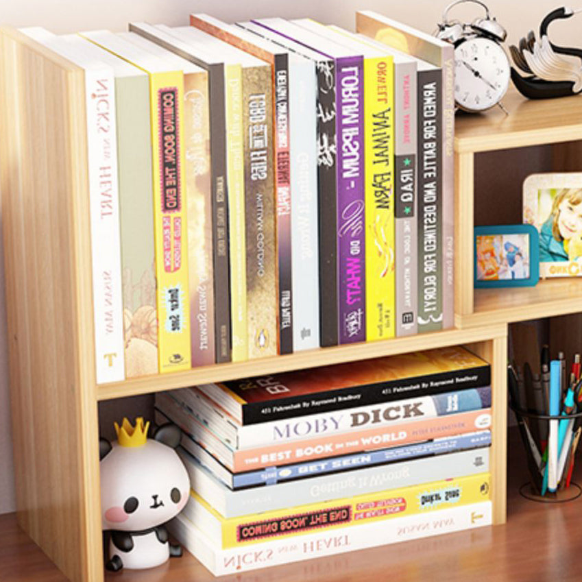 Modern Engineered Wood Bookcase, Geometric Bookshelf for Any Room,14" H X 7" W