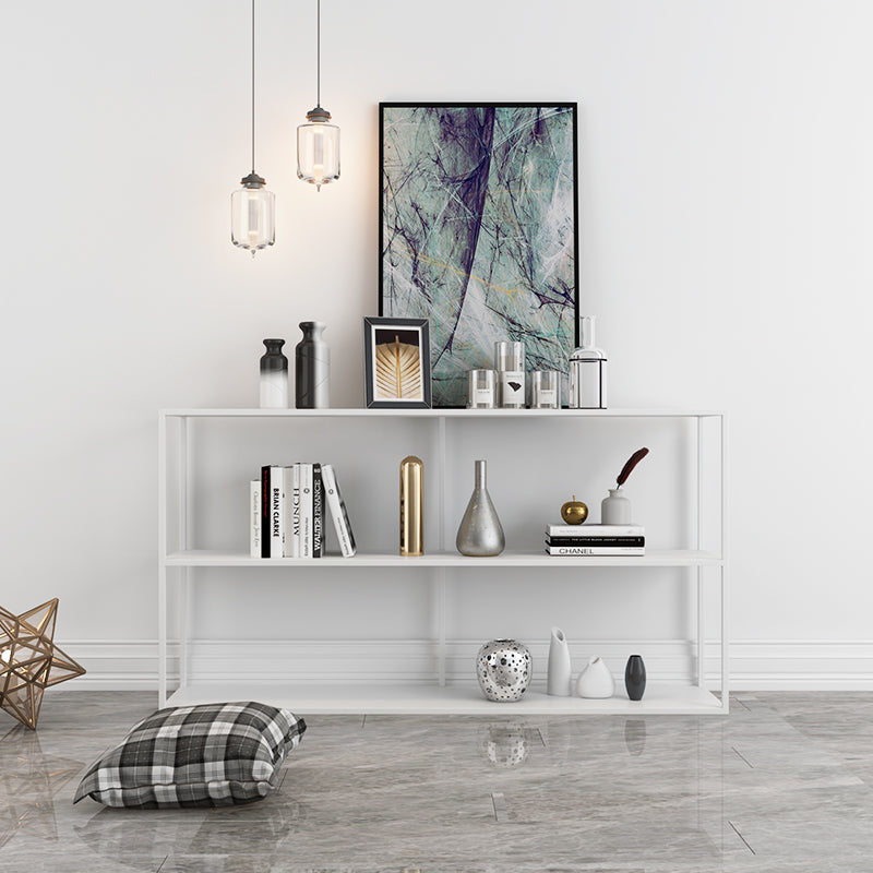 Rectangle Open Black Bookshelf Modern Metal Storage Bookcase