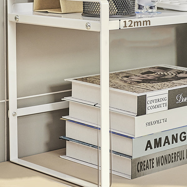 Modern Metal Bookcase, Geometric Bookshelf for Any Room, 8.5" W