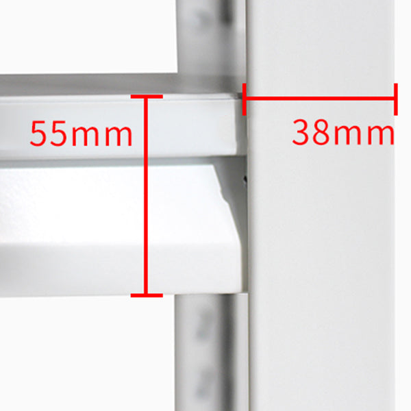 Open Metal Bookshelf Modern Home Office Rectangular Bookcase