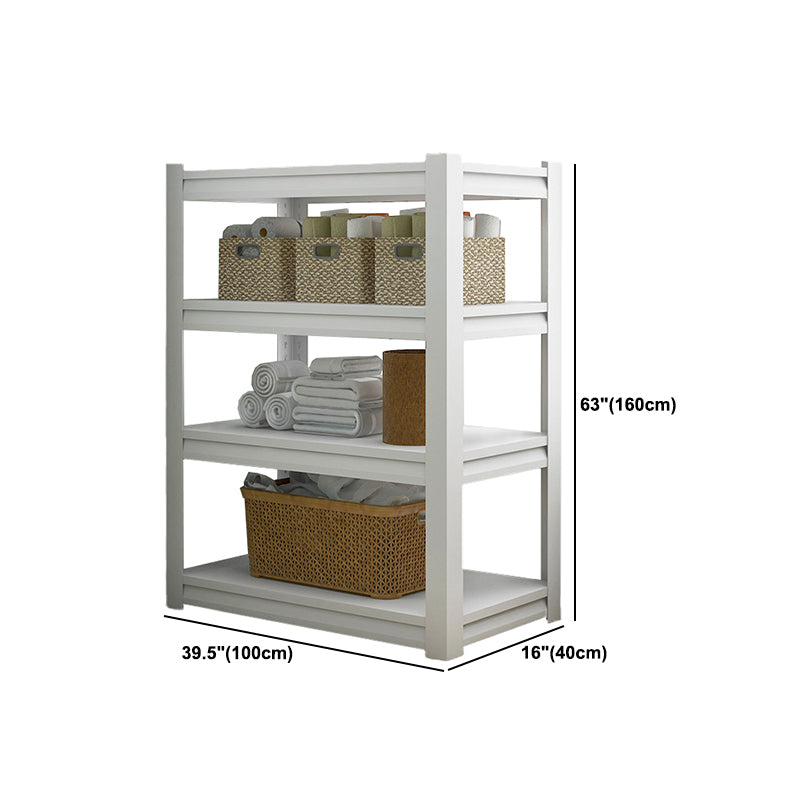 Open Metal Bookshelf Modern Home Office Rectangular Bookcase