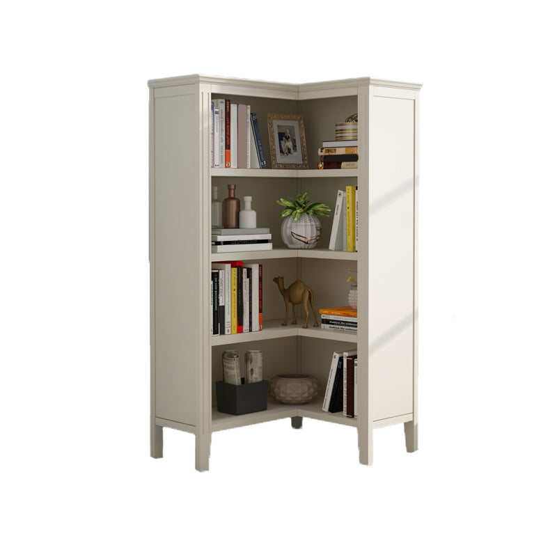 Solid Wood Closed Back Bookshelf Nordic Standard Bookcase with Shelves