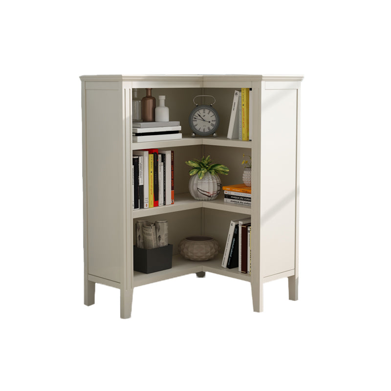 Solid Wood Closed Back Bookshelf Nordic Standard Bookcase with Shelves