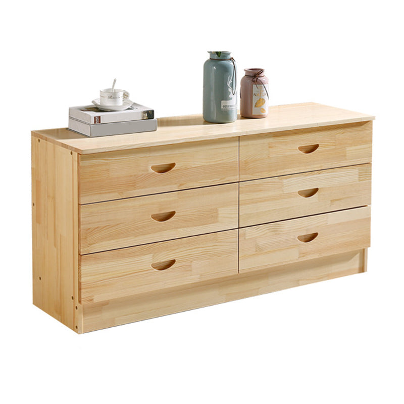 Scandinavian Style TV Stand Pine Wood Open Enclosed Storage TV Console
