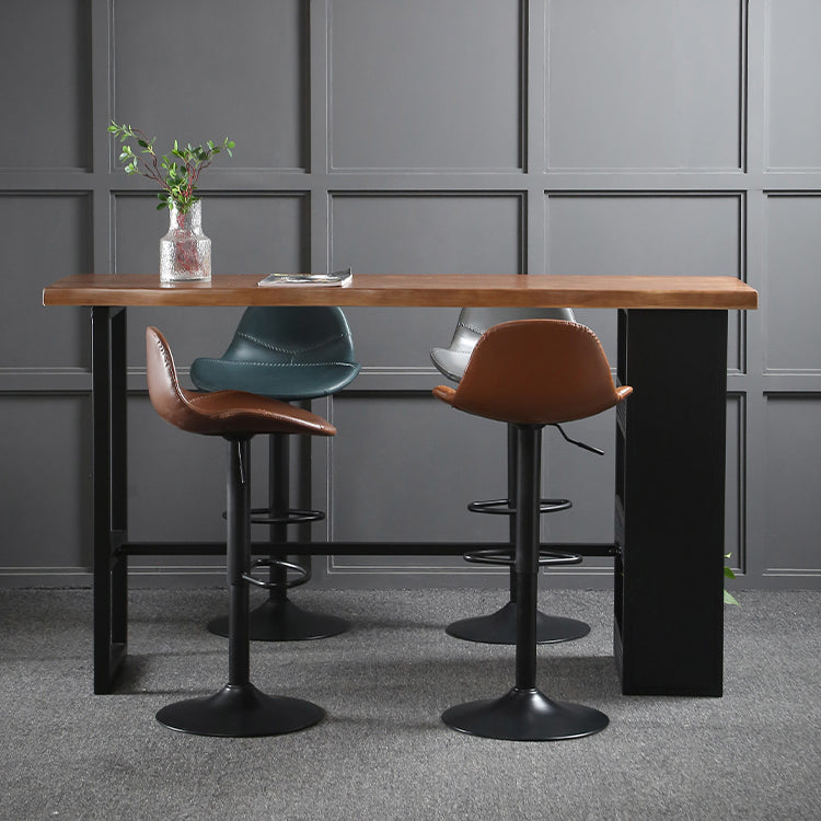 Indoor Adjustable Counter-height Stool with Swivel Leather Counter Bar Stool