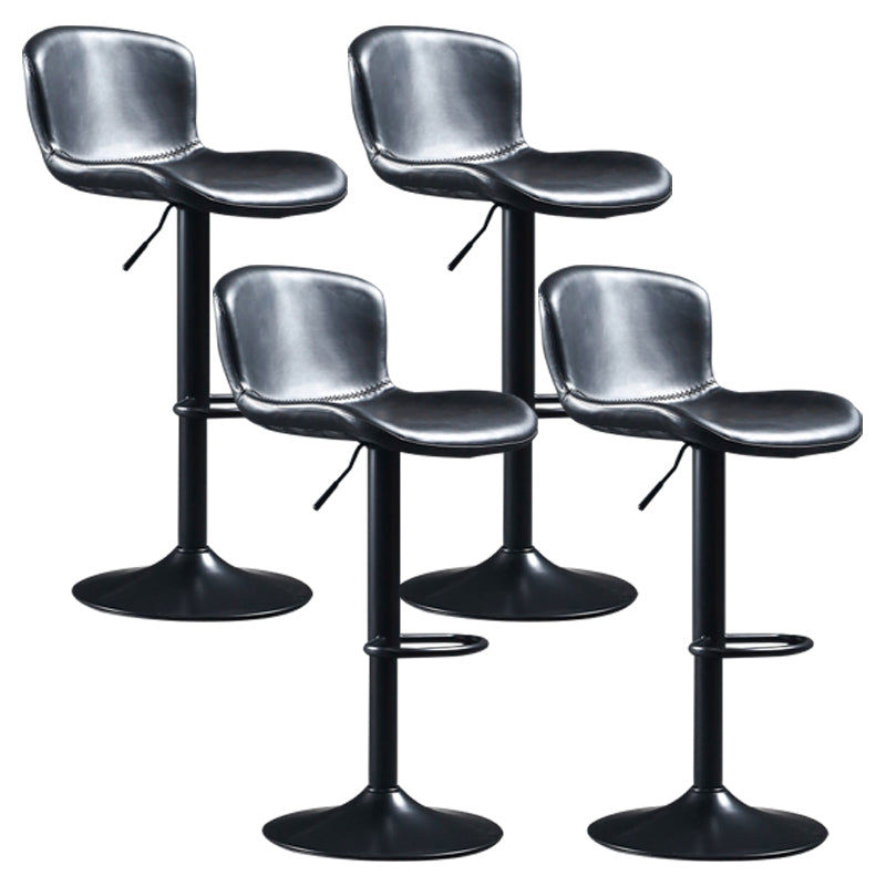 Indoor Adjustable Counter-height Stool with Swivel Leather Counter Bar Stool