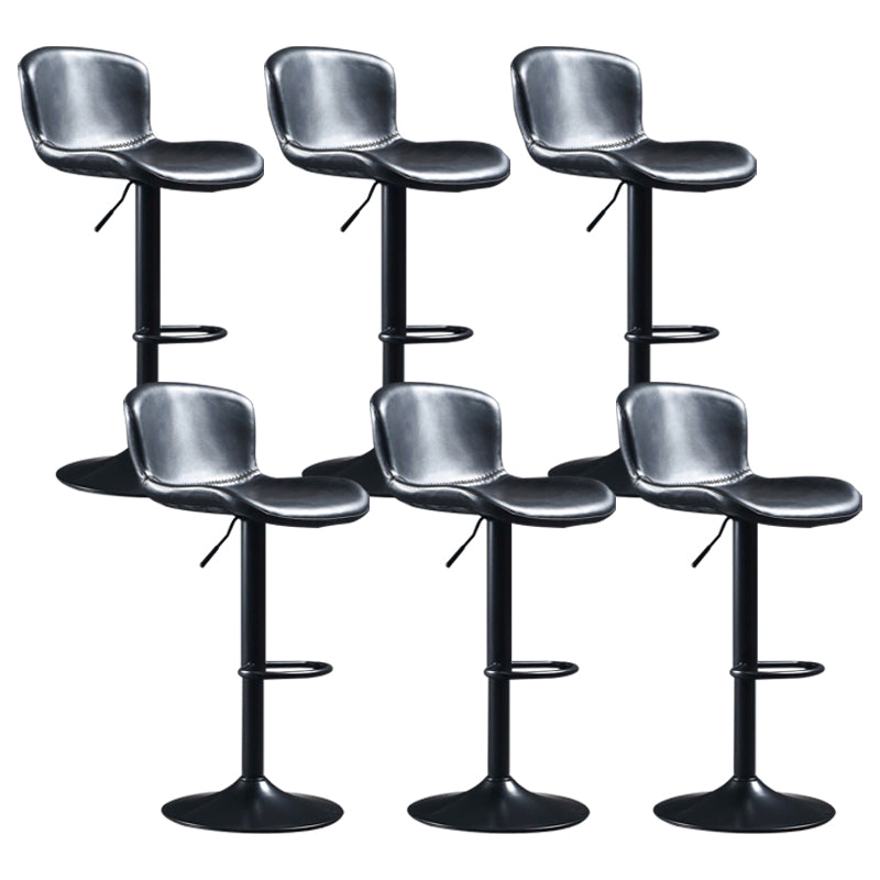 Indoor Adjustable Counter-height Stool with Swivel Leather Counter Bar Stool