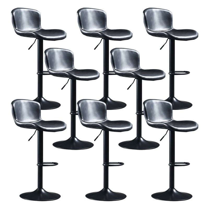 Indoor Adjustable Counter-height Stool with Swivel Leather Counter Bar Stool