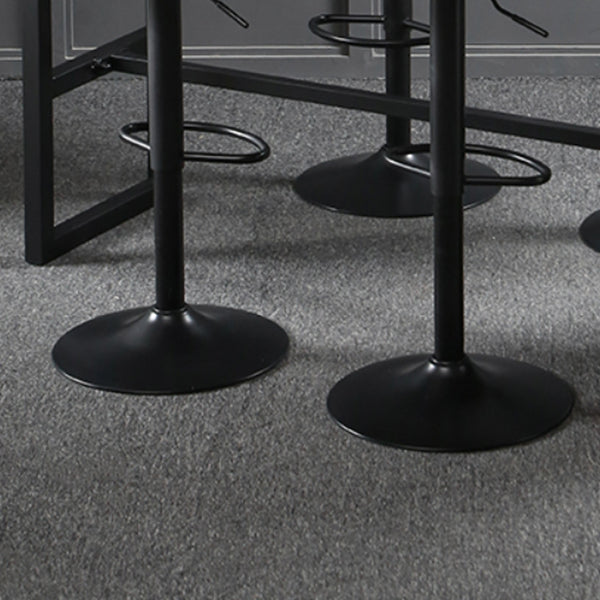 Indoor Adjustable Counter-height Stool with Swivel Leather Counter Bar Stool