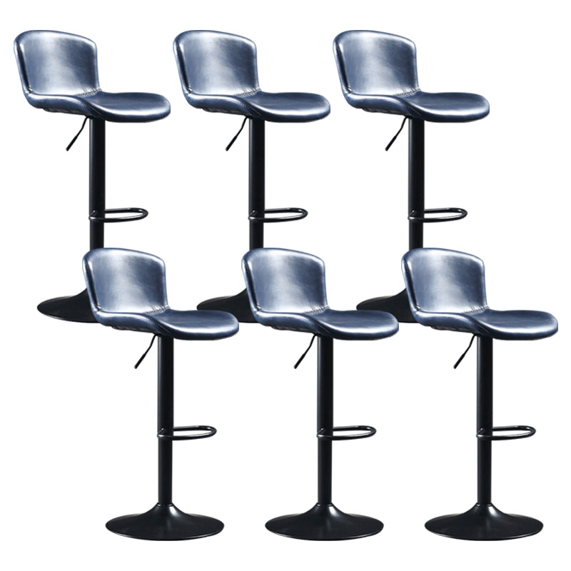 Indoor Adjustable Counter-height Stool with Swivel Leather Counter Bar Stool