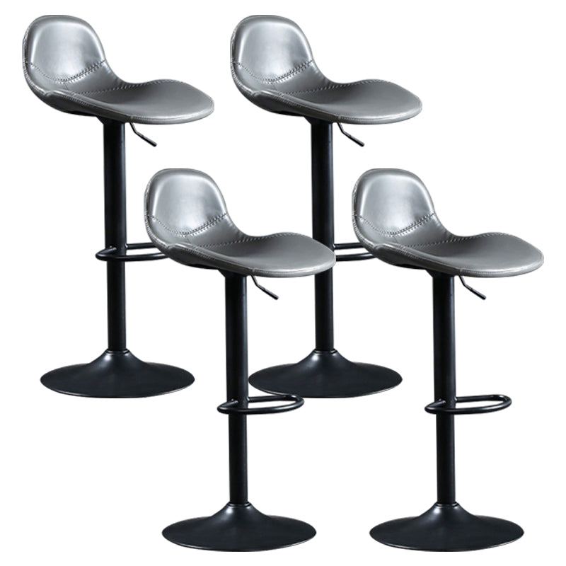 Indoor Adjustable Counter-height Stool with Swivel Leather Counter Bar Stool