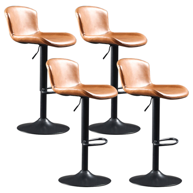 Indoor Adjustable Counter-height Stool with Swivel Leather Counter Bar Stool