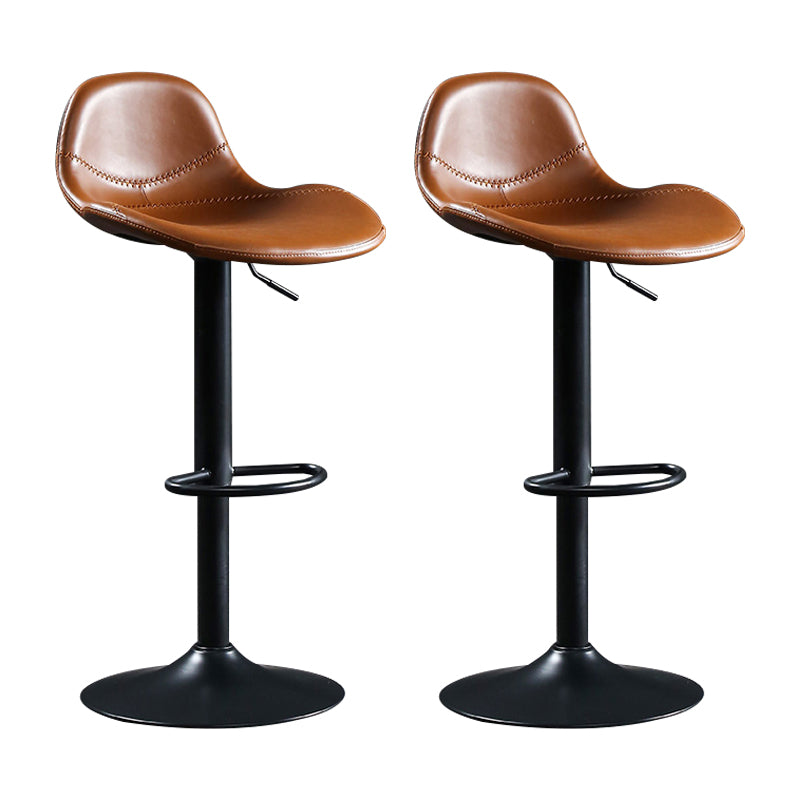 Indoor Adjustable Counter-height Stool with Swivel Leather Counter Bar Stool