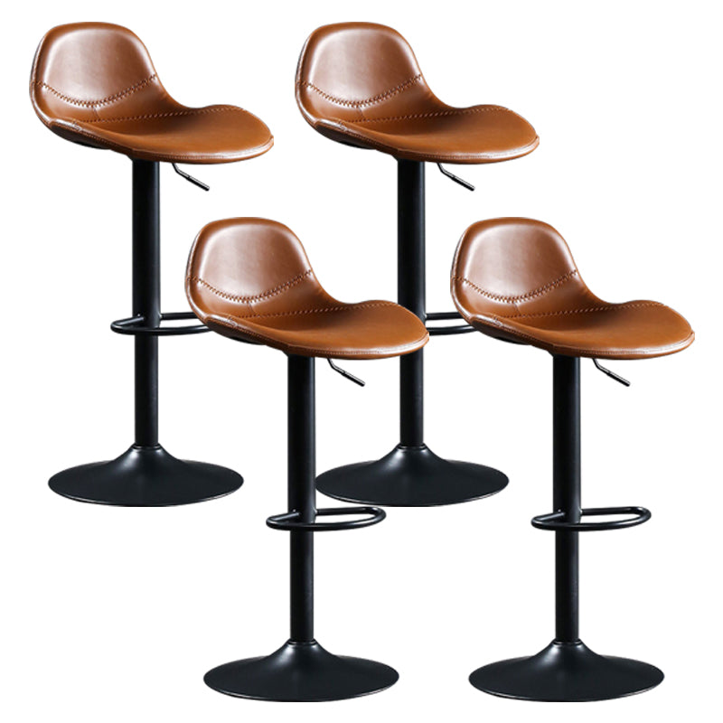 Indoor Adjustable Counter-height Stool with Swivel Leather Counter Bar Stool