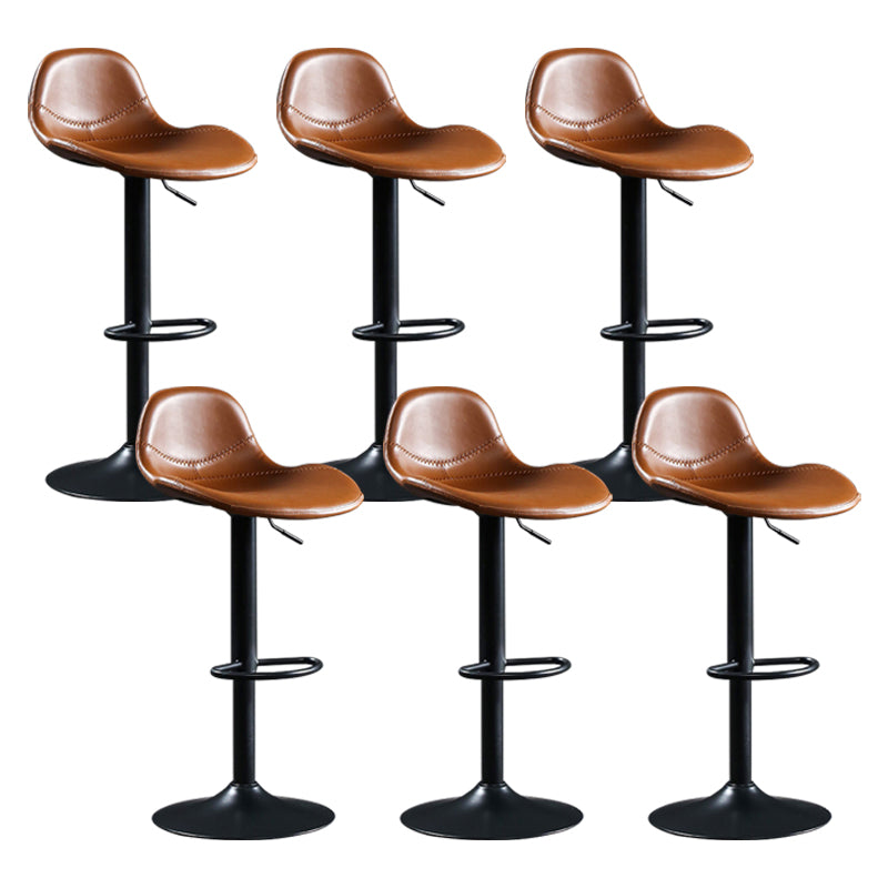 Indoor Adjustable Counter-height Stool with Swivel Leather Counter Bar Stool