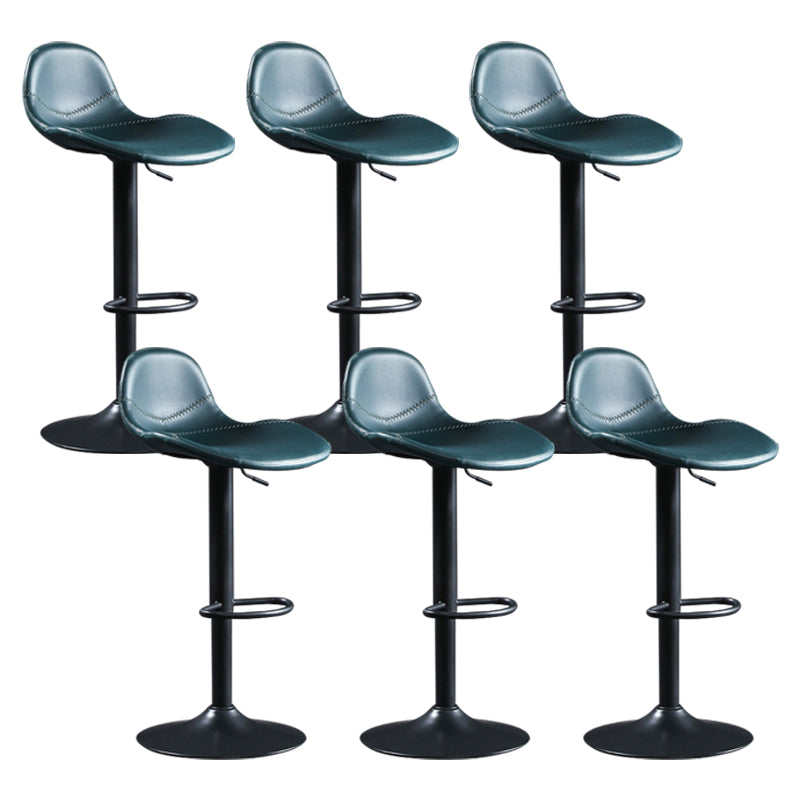 Indoor Adjustable Counter-height Stool with Swivel Leather Counter Bar Stool