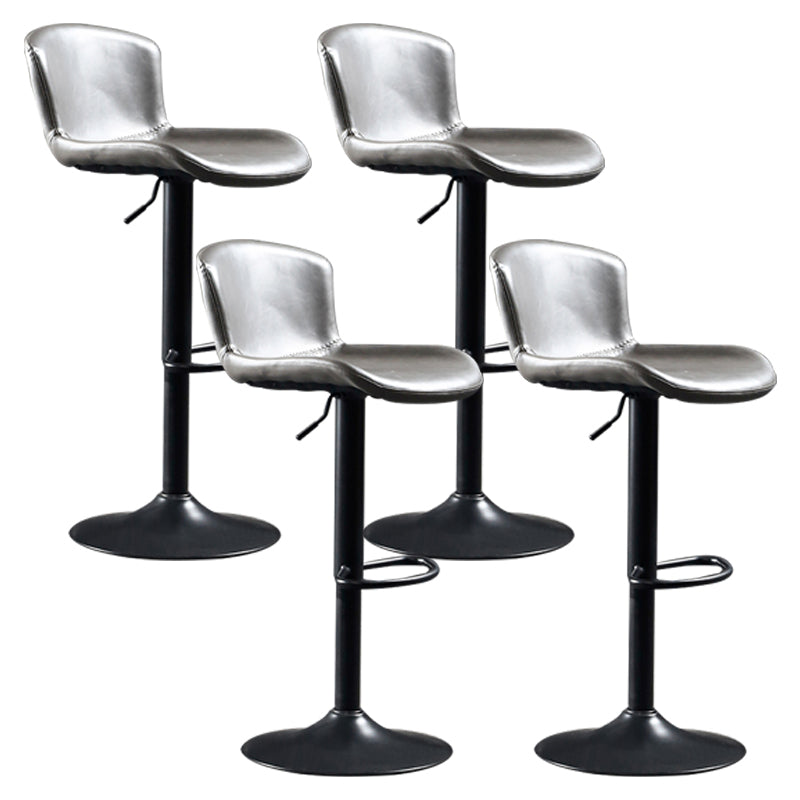 Indoor Adjustable Counter-height Stool with Swivel Leather Counter Bar Stool