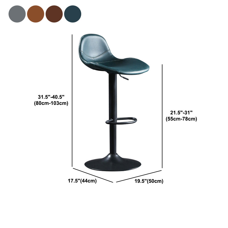 Indoor Adjustable Counter-height Stool with Swivel Leather Counter Bar Stool