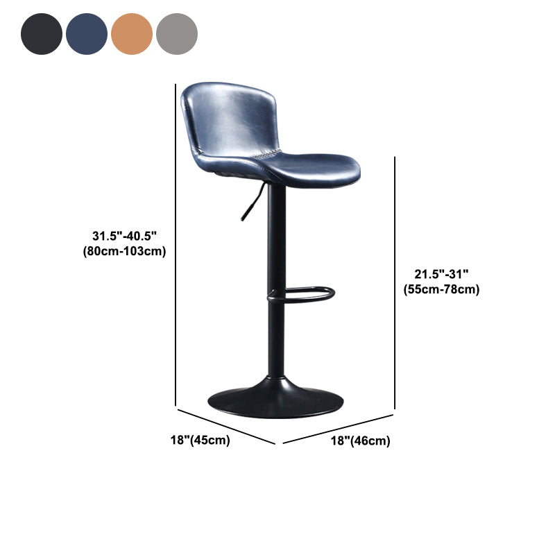 Indoor Adjustable Counter-height Stool with Swivel Leather Counter Bar Stool