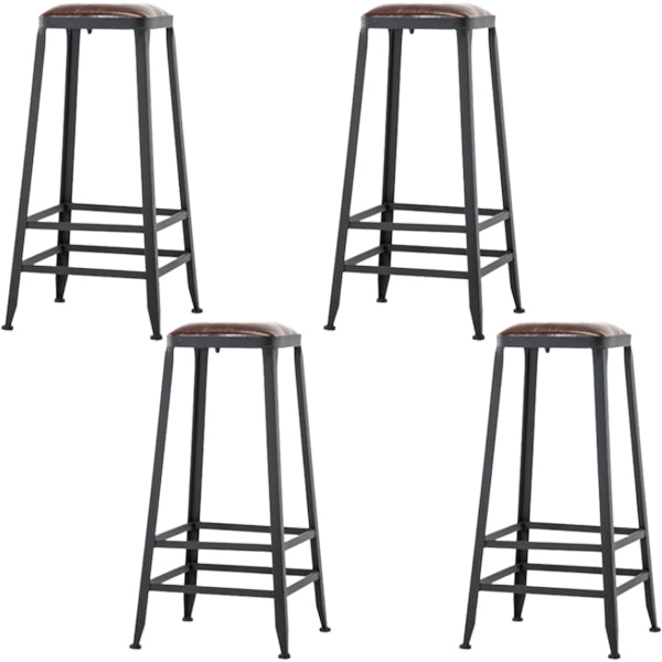 Industrial Style Bar-stool PU Leather Counter Bar Stool with Metal Legs for Restaurant