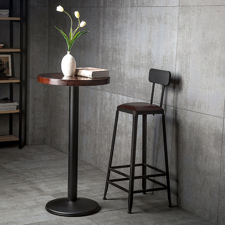 Industrial Style Bar-stool PU Leather Counter Bar Stool with Metal Legs for Restaurant