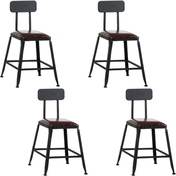 Industrial Style Bar-stool PU Leather Counter Bar Stool with Metal Legs for Restaurant