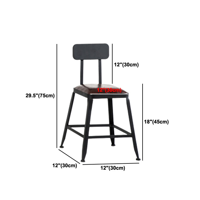 Industrial Style Bar-stool PU Leather Counter Bar Stool with Metal Legs for Restaurant