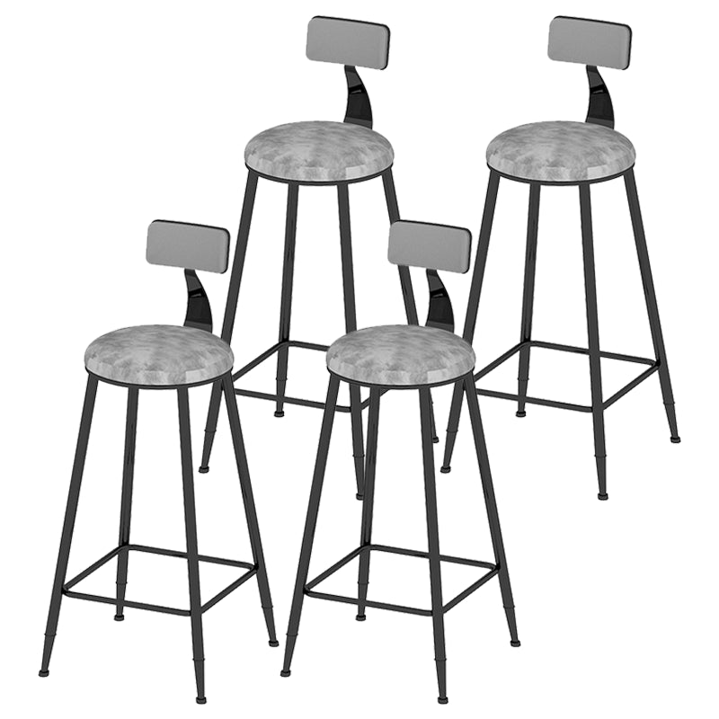 Living Room Footrest Bar-stool with Metal Base Scandinavian Bar & Counter Stool