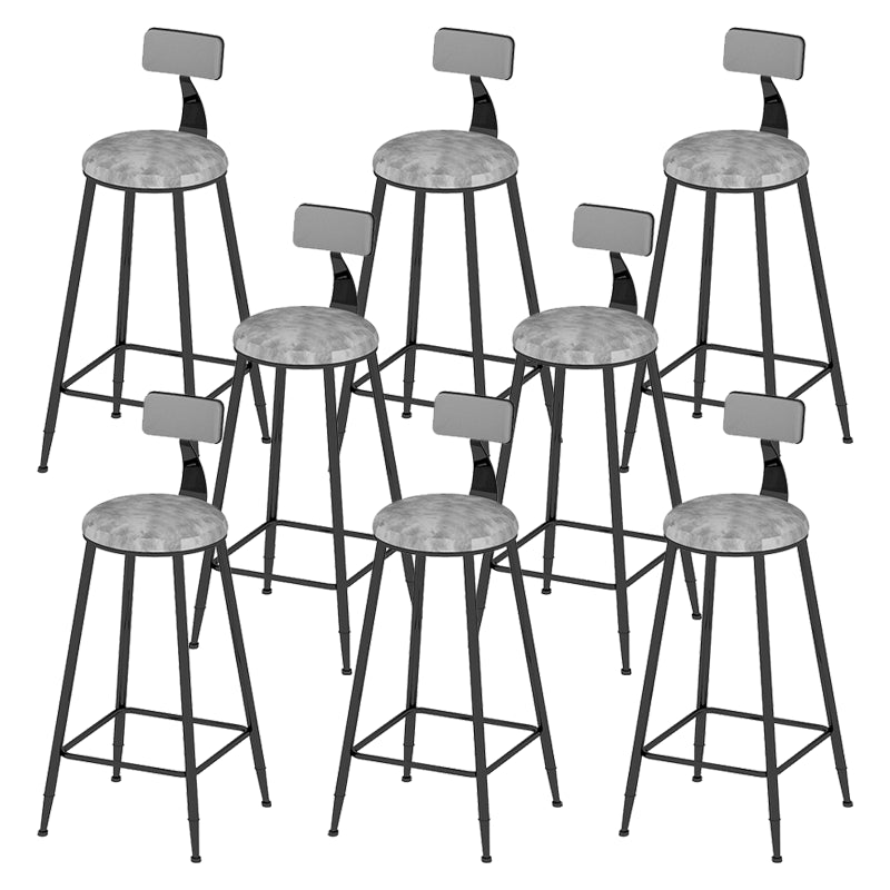 Living Room Footrest Bar-stool with Metal Base Scandinavian Bar & Counter Stool